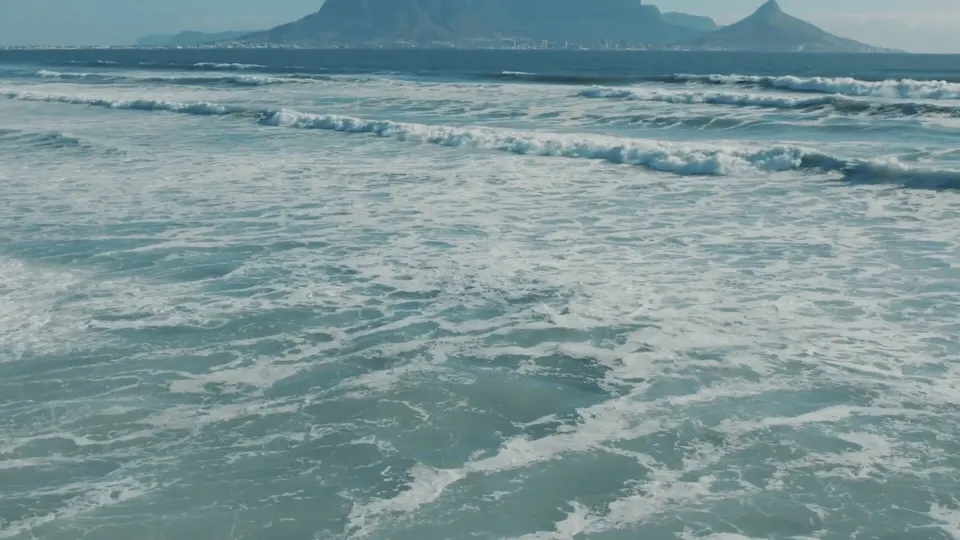 Table Mountain and the Cape Town coastline beyond the ocean